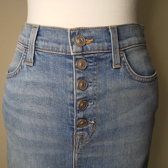 Women's Hudson Remi High Rise Denim Pencil Skirt Blue Size 25 - Picture 10 of 13
